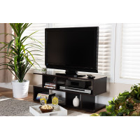 Baxton Studio TV8001-Wenge-TV Arne Modern and Contemporary Dark Brown Finished Wood TV Stand